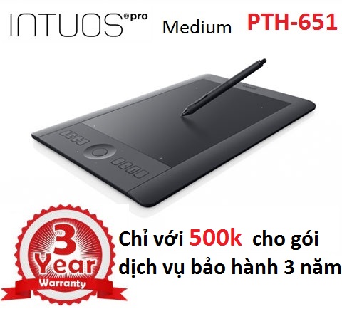 Wacom Intuos PTH-651 - Intuos Pro Touch Medium (tặng kèm Wireless)