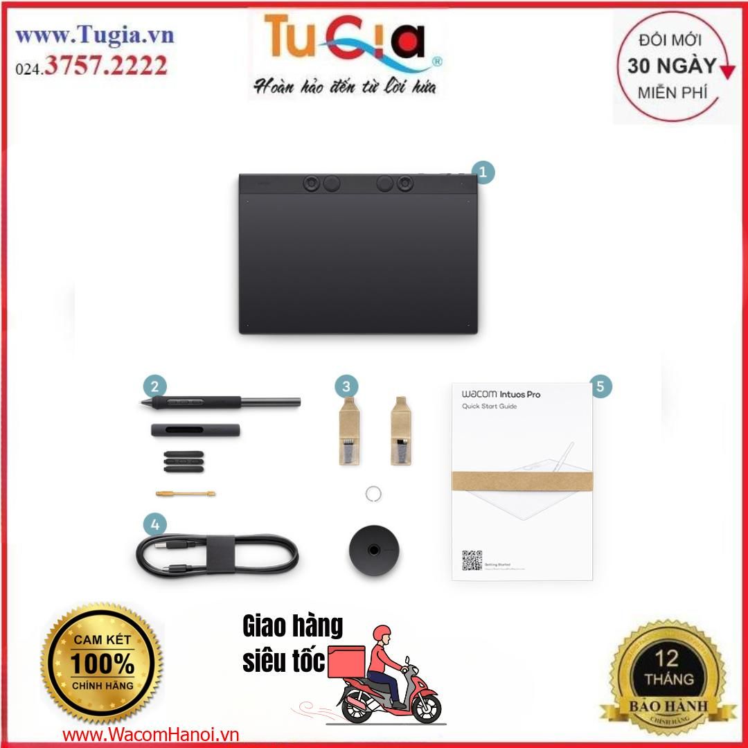 Bảng Vẽ Điện Tử Wacom Intuos Pro L PTK870 (Model 2025)